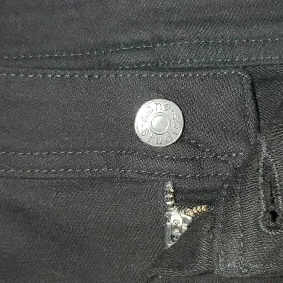 Acne Studio Bla Konst Black High Rise Stretchy Denim Jean Sz W28xL30 US - Picture 9 of 11